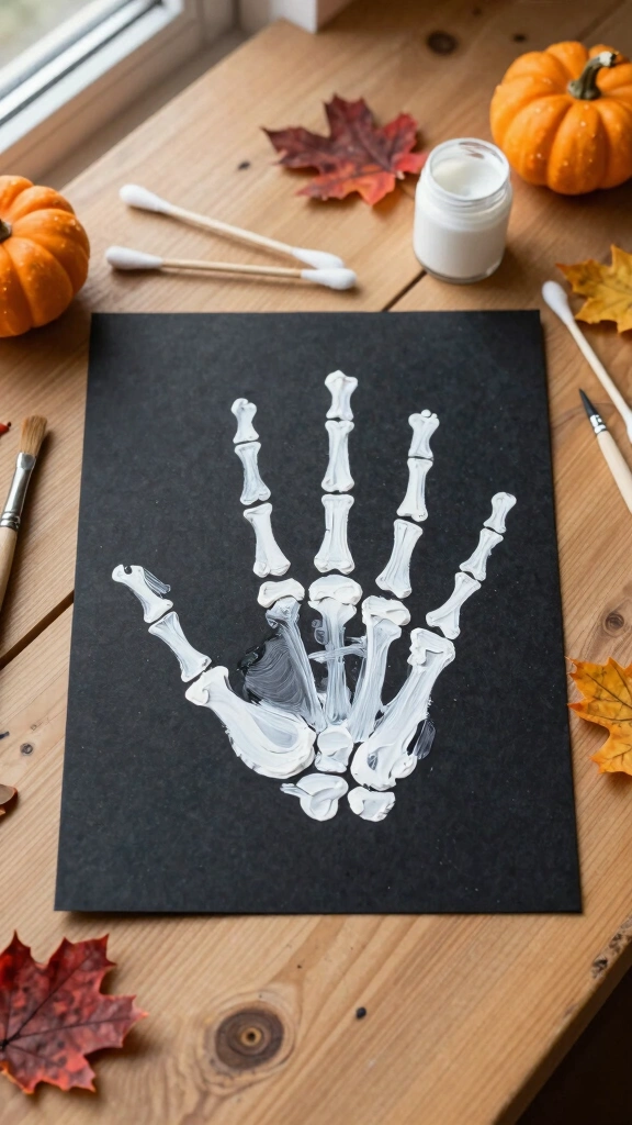 Handprint Skeleton Craft