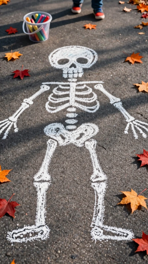 Chalk Outline Skeletons