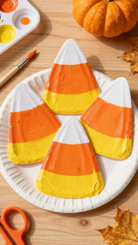 Paper Plate Candy Corn