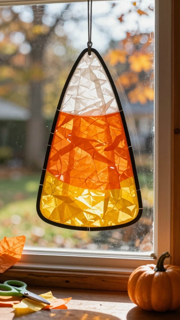 Candy Corn Suncatchers