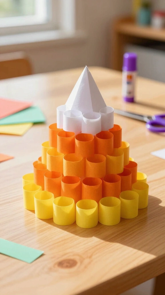 Paper Loop Candy Corn Craft