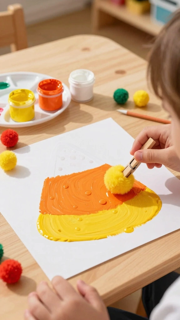 Pom-Pom Painted Art