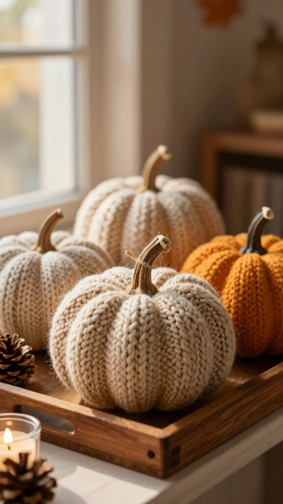 Cozy Thrifted Sweater Pumpkins