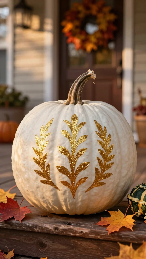 Glitzy Monogram Pumpkins