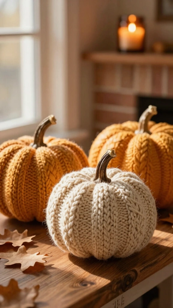 Upcycled Sweater Pumpkins