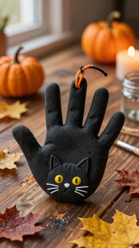 Black Cat Handprints