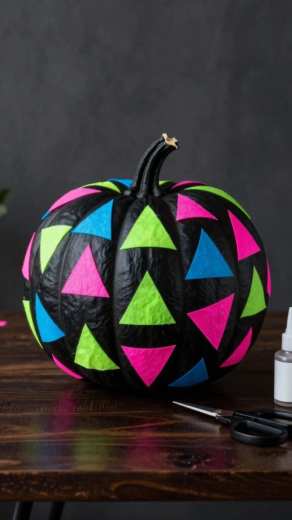 Neon Pop-Art Pumpkins