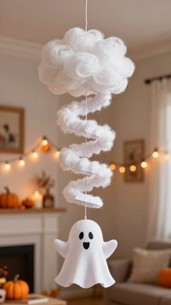 Bouncing Spiral Cotton Ball Ghost