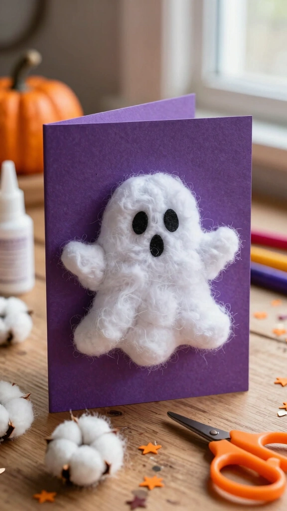 Ghostly Greeting Cards with Fluffy Details