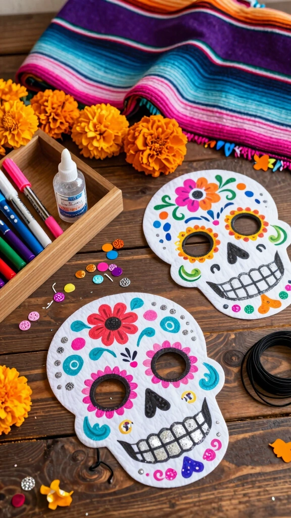 Printable Sugar Skull Masks