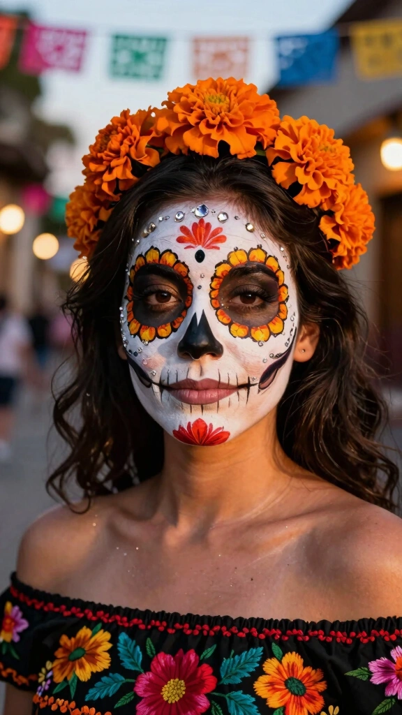 Wearable Calavera Face Painting