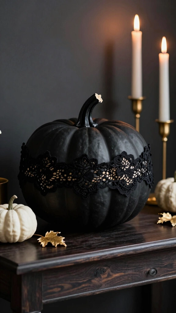 Elegant Matte Black Lace