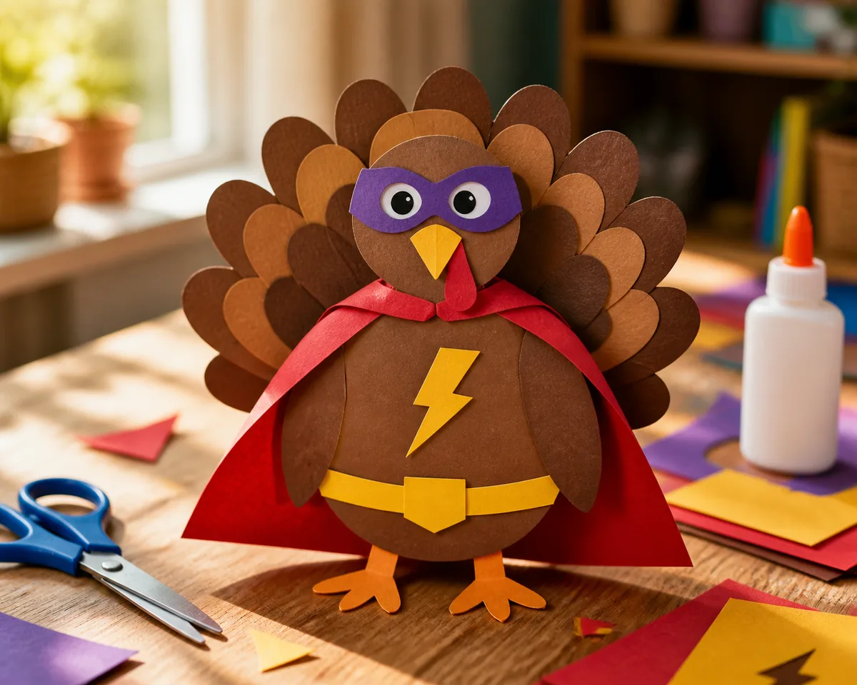 Superhero turkey disguise