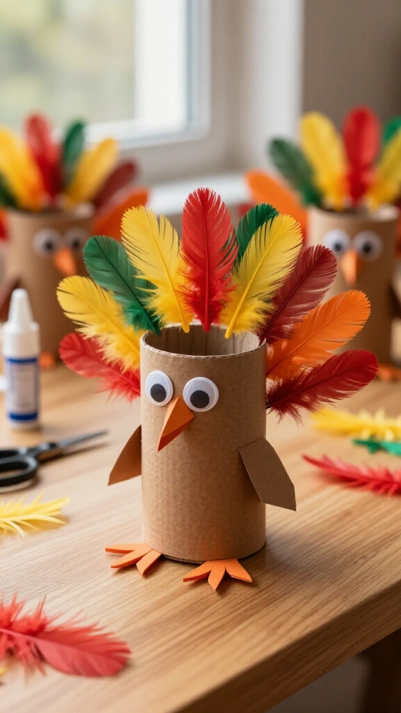 Toilet paper roll turkey