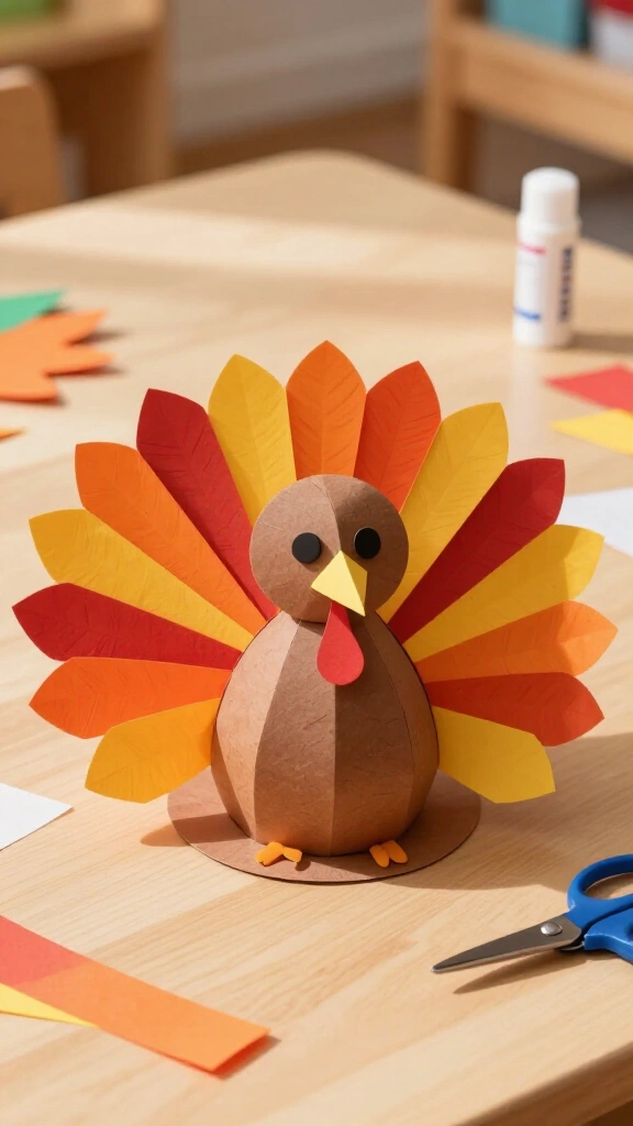 Paper strip loop turkey