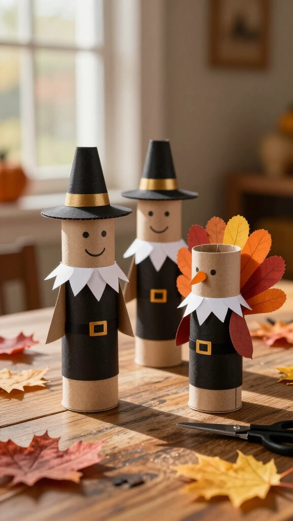 Toilet paper roll pilgrims