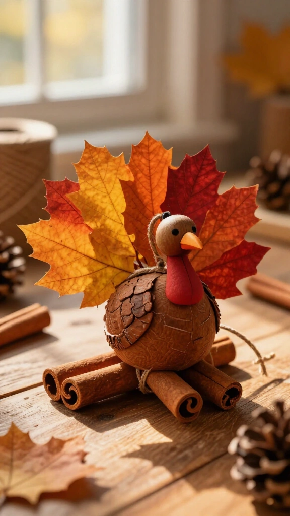 Cinnamon stick turkey ornaments