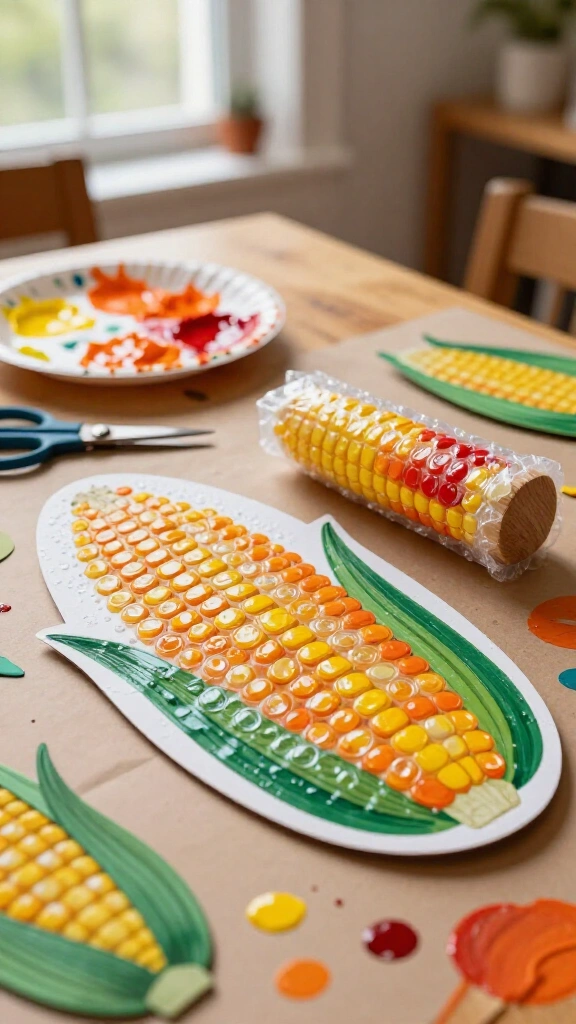 Corn on the cob bubble wrap printing
