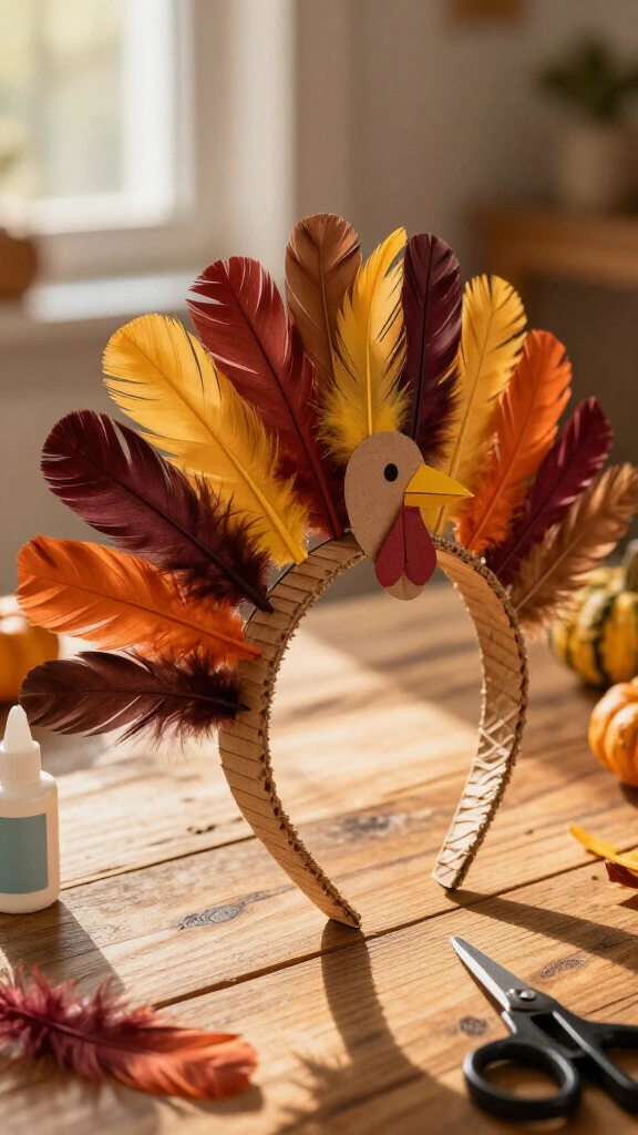 Turkey feather headband