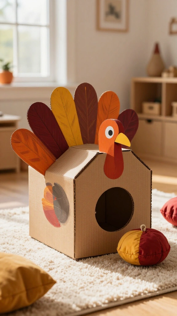Cardboard box turkey toss