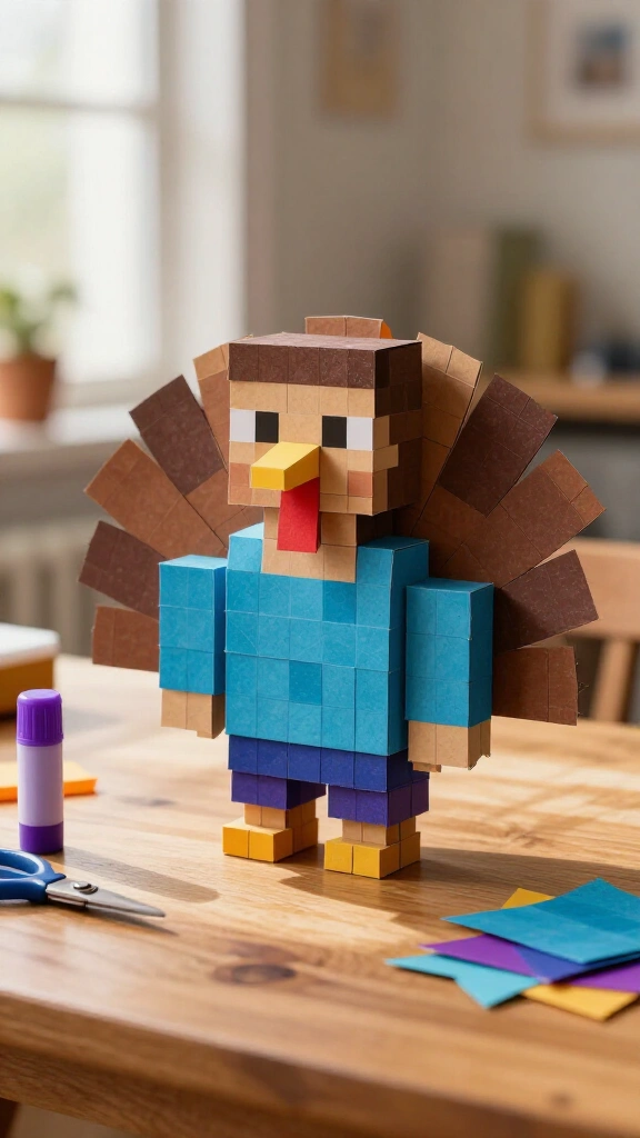 Minecraft Steve turkey