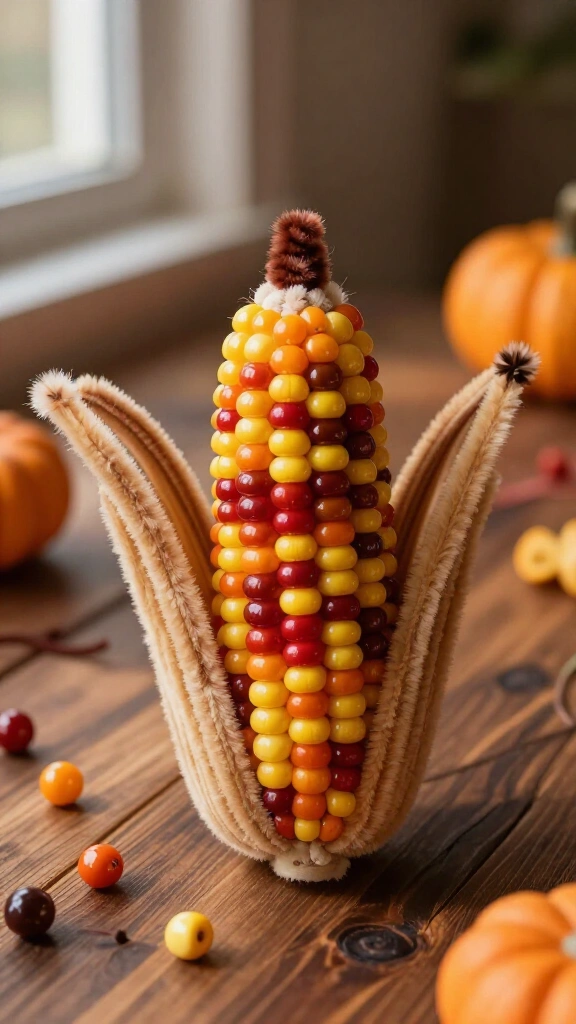 Beaded pipe cleaner corn