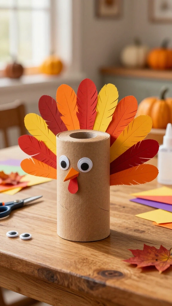 Toilet paper roll turkey