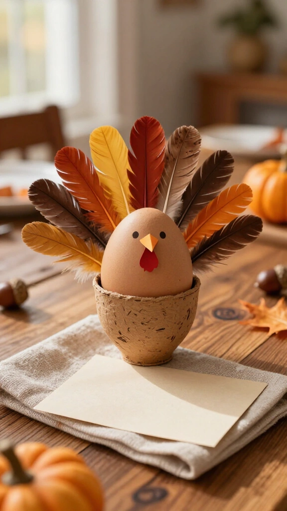 Egg carton turkey craft