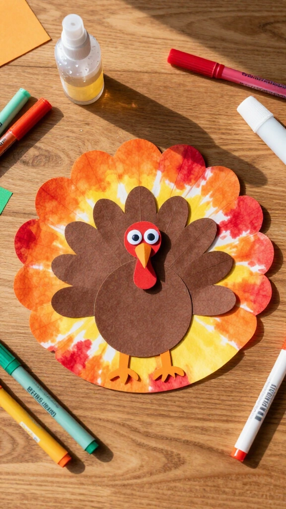 Coffee filter turkey craft