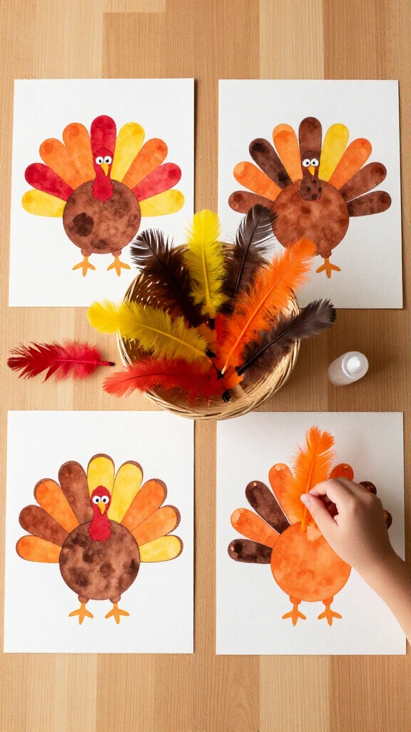 Feather color sorting activity