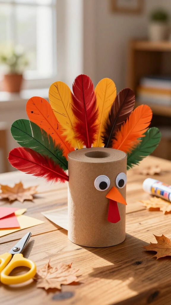 Classic toilet paper roll turkey