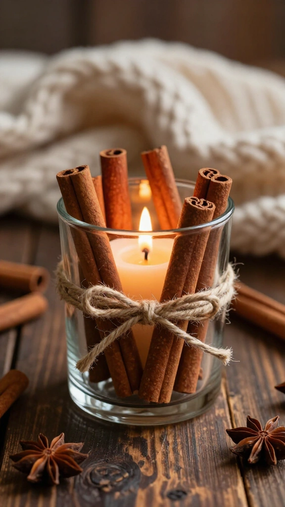 Cinnamon stick scented candles