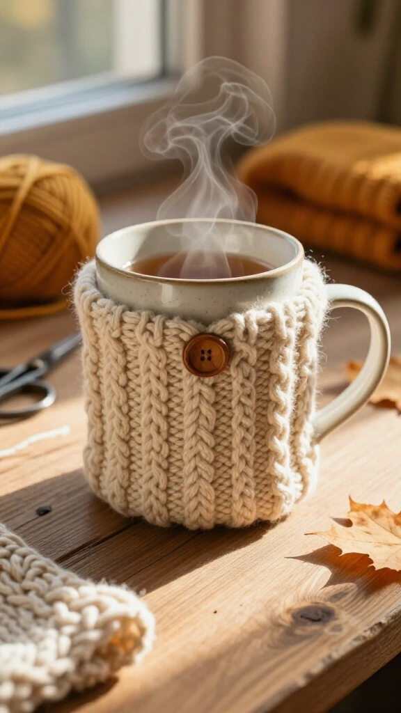 Sweater weather mug cozies