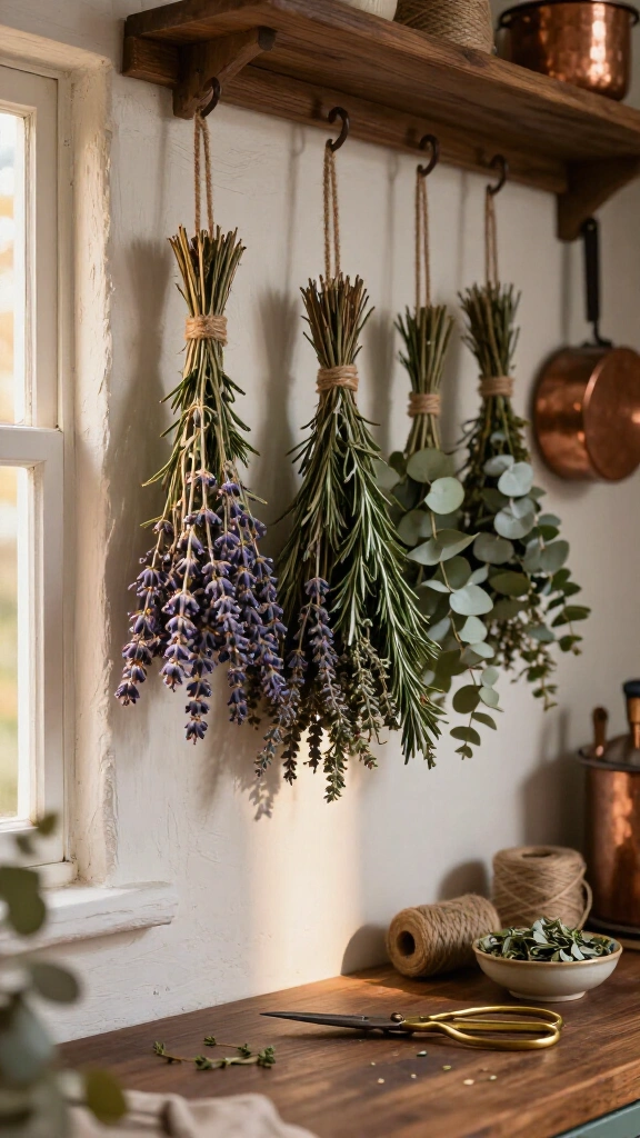 Dried herb and botanical swags
