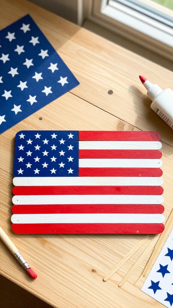 Popsicle Stick American Flag