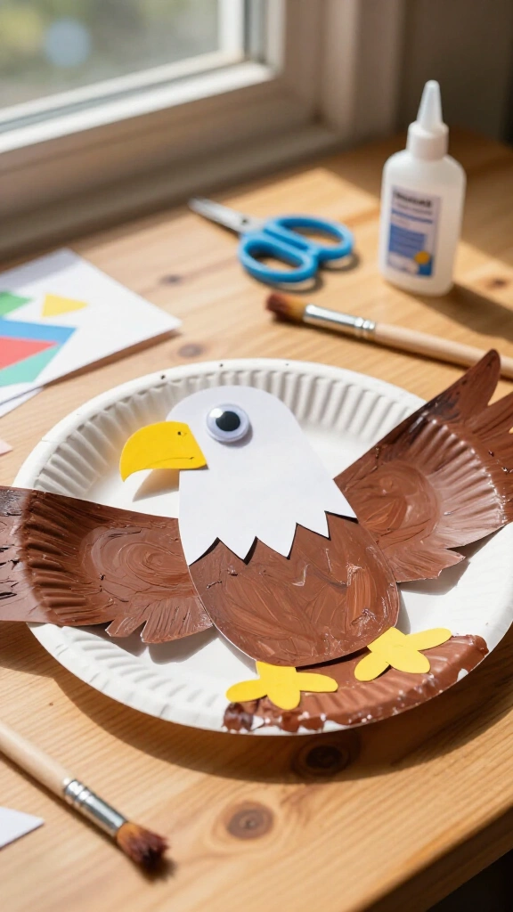 Paper Plate American Eagle Craft