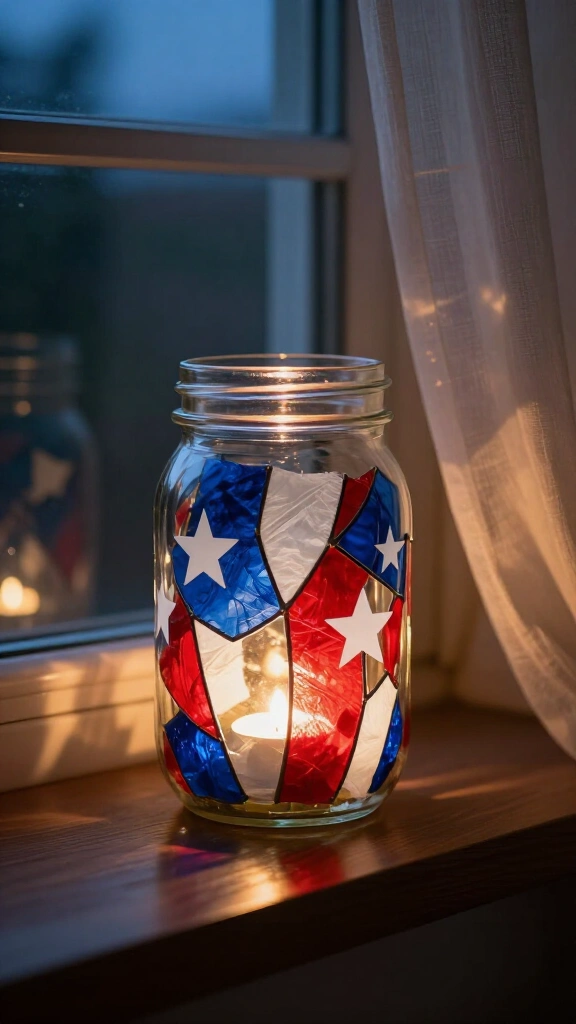 Star-Spangled Banner Jar Lanterns