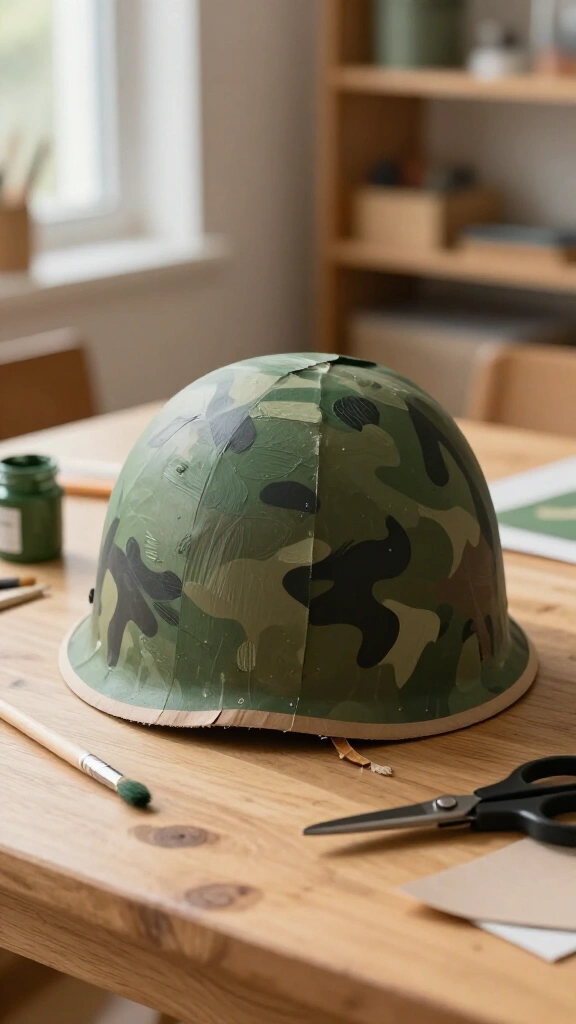 Paper Bowl Army Helmet