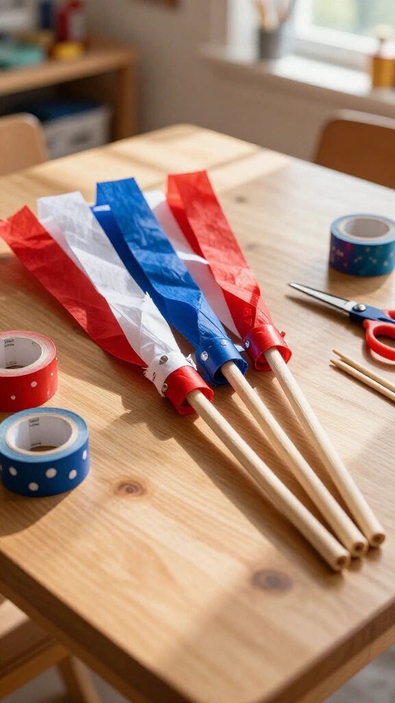 Veterans Day Parade Streamer Wand