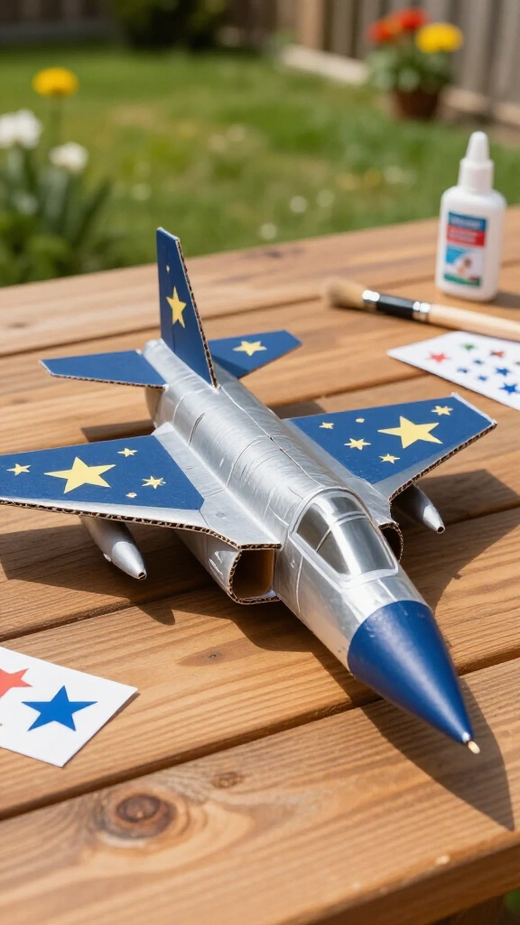 Paper Roll Jet Fighter Plane