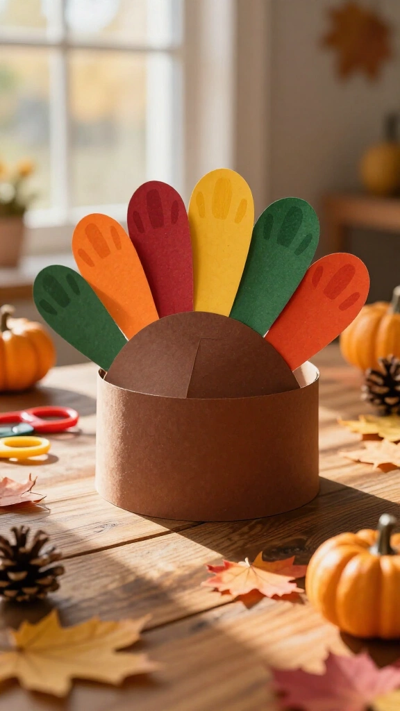 Handprint turkey hat