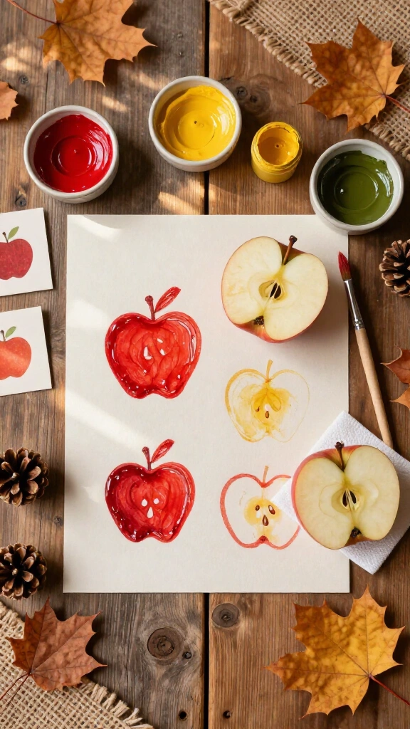 Apple stamping art