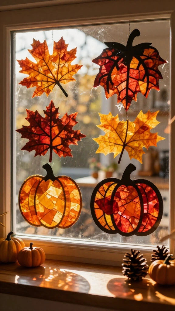 Tissue paper suncatchers