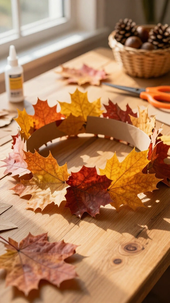 Fall leaf crown