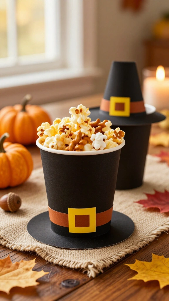 Pilgrim hat paper cups