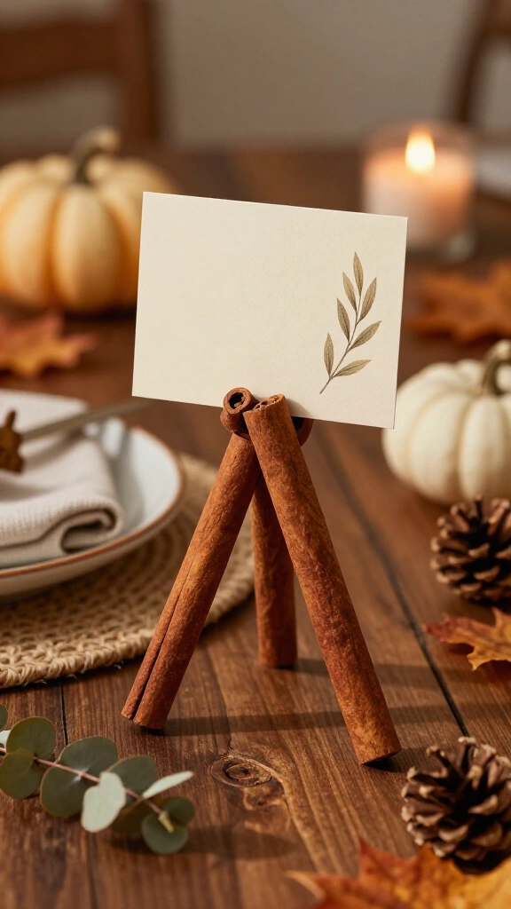 Cinnamon Stick Place Card Holders