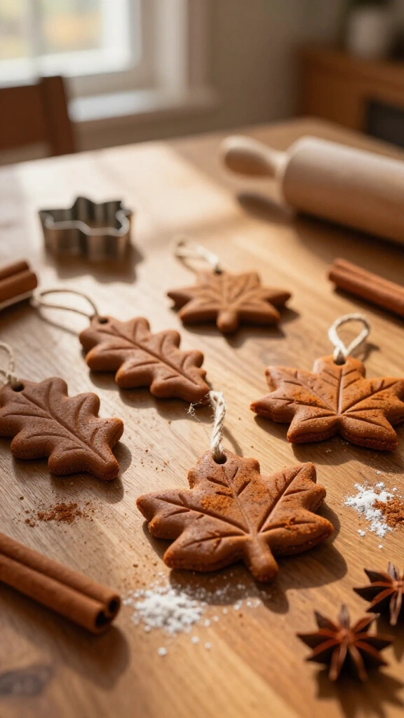 Cinnamon-scented salt dough ornaments