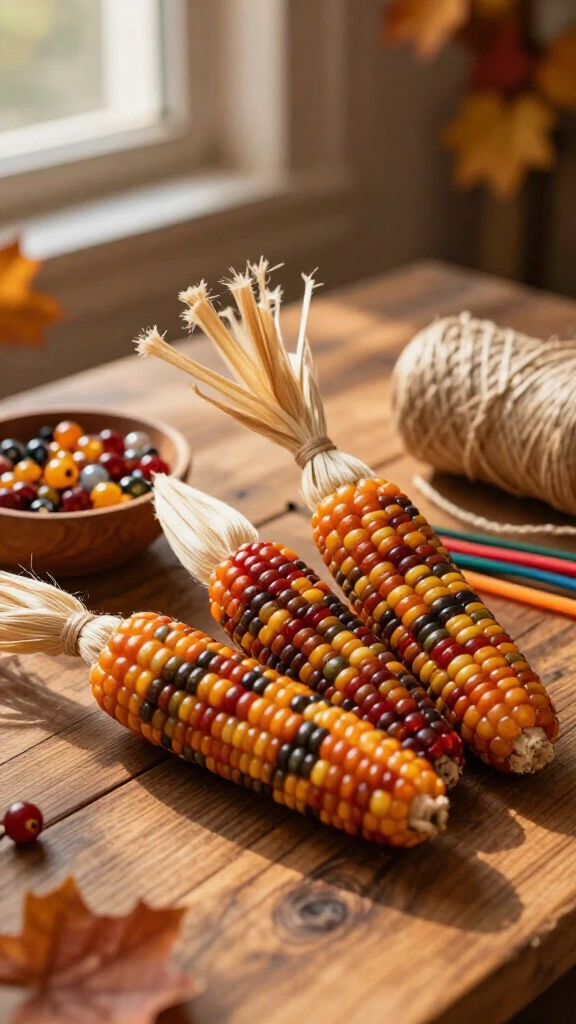 Beaded Indian corn craft