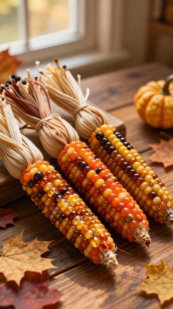 Beaded pipe cleaner Indian corn