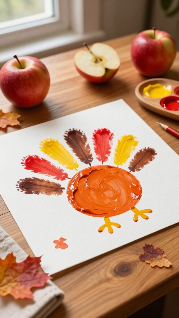 Apple stamped turkeys